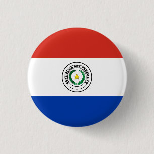 Paraguay-Flagge Button