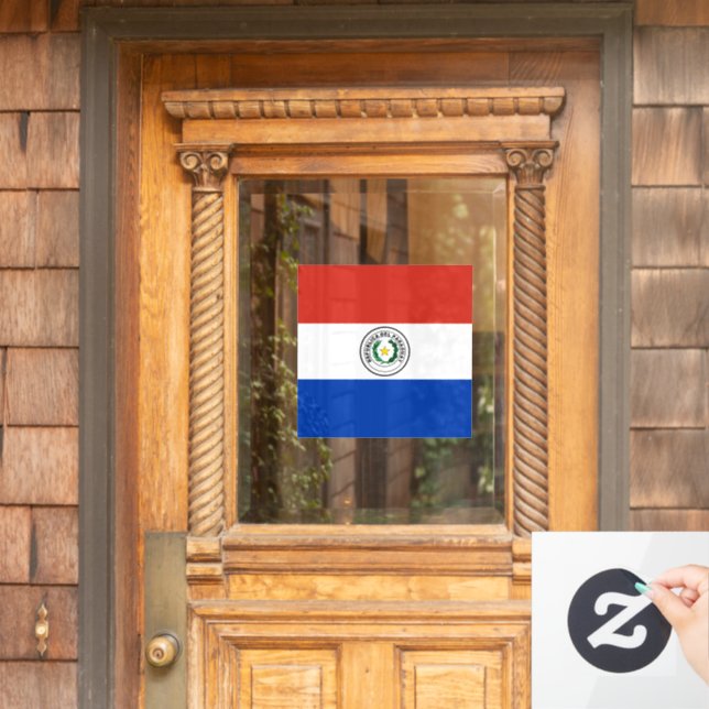 Paraguay-Flagge Fensteraufkleber (Haustür)