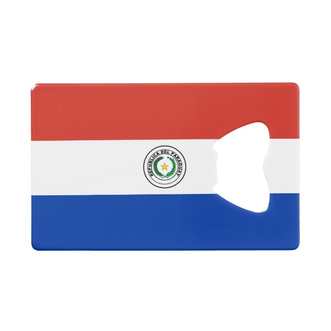 Paraguay-Flagge Geldbeutel Flaschenöffner (Vorderseite (Horizontal))