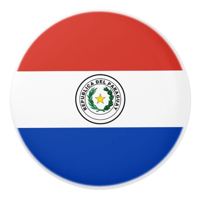 Paraguay-Flagge Keramikknauf (Vorderseite)