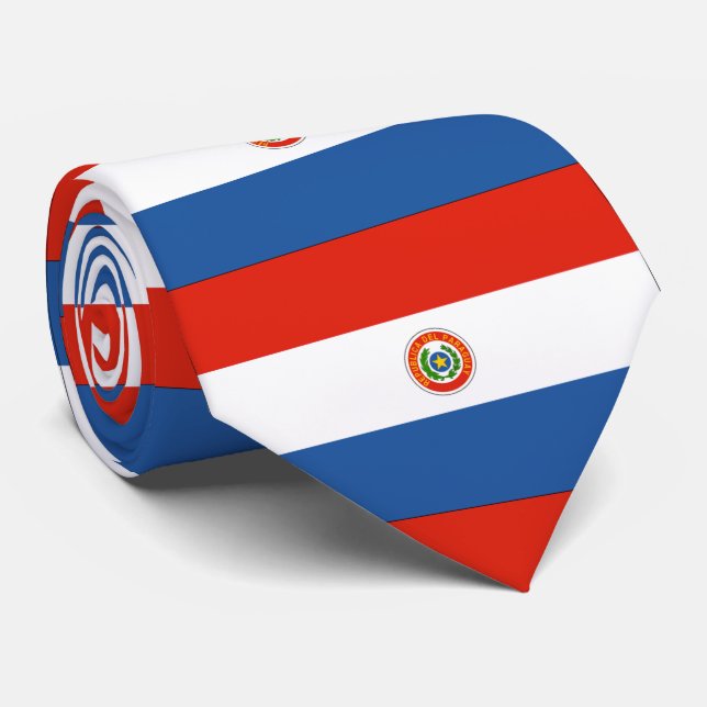Paraguay-Flagge Krawatte (Gerollt)