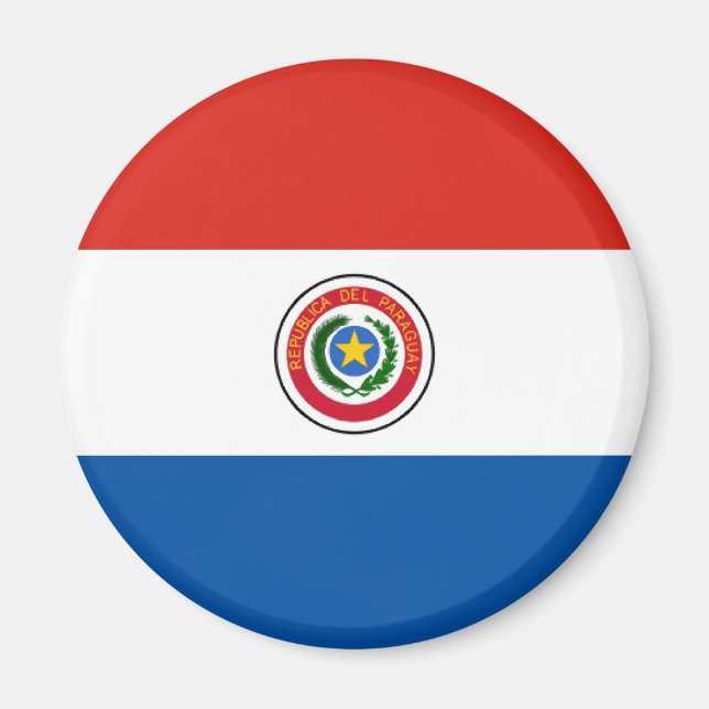 Paraguay-Flagge Magnet (Vorne)