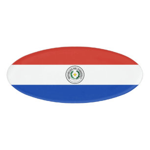 Paraguay-Flagge Namenschild