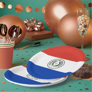 Paraguay-Flagge Pappteller