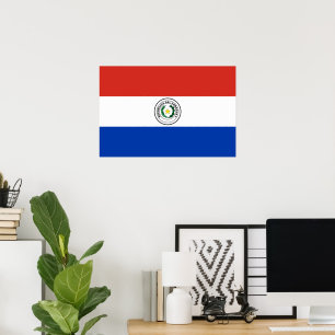 Paraguay-Flagge Poster