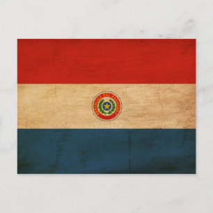 Paraguay-Flagge Postkarte