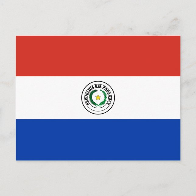Paraguay-Flagge Postkarte (Vorderseite)