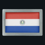 Paraguay-Flagge Rechteckige Gürtelschnalle<br><div class="desc">Patriotische Flagge von Paraguay.</div>