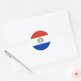 Paraguay-Flagge Runder Aufkleber