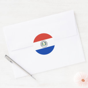 Paraguay-Flagge Runder Aufkleber