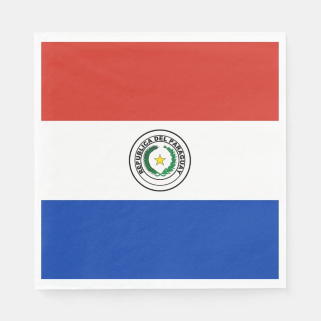 Paraguay-Flagge Serviette (Vorderseite)