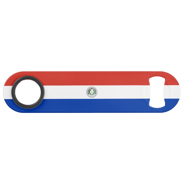 Paraguay-Flagge Speed Flaschenöffner (Vorderseite (Horizontal))