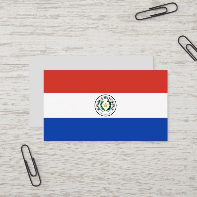 Paraguay-Flagge Visitenkarte (Vorderseite/Rückseite Beispiel)