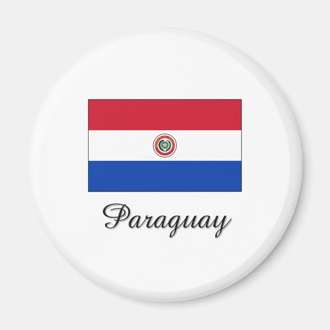 Paraguay-Flaggendesign Magnet (Vorne)