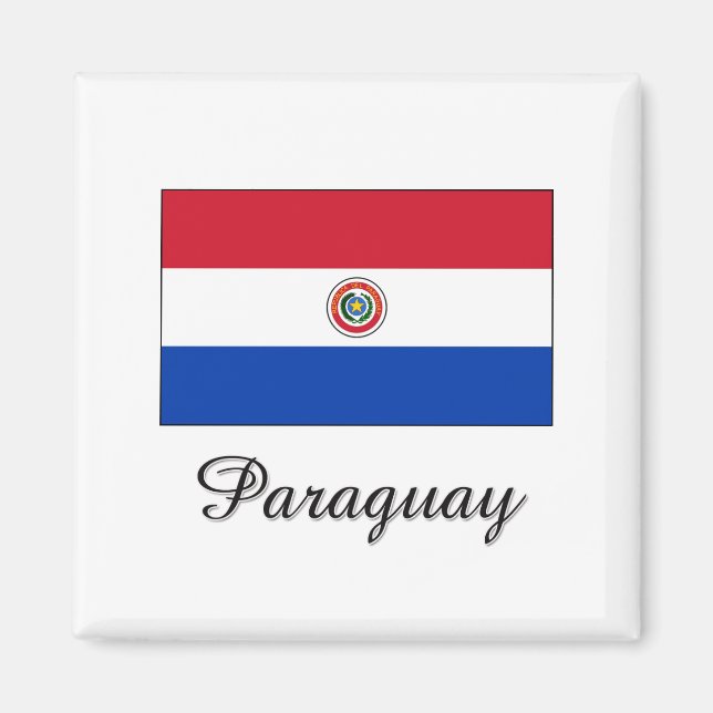Paraguay-Flaggendesign Magnet (Vorne)