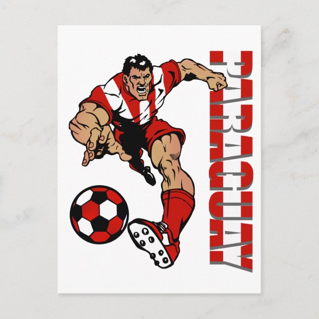 Paraguay Fußball-Fans Fußball-Spielgeschenke Postkarte (Vorderseite)