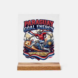 Paraguay Goal Energie Skelett Stürmer Nationen Bol Acrylschild