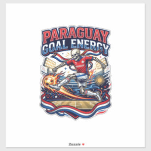 Paraguay Goal Energie Skelett Stürmer Nationen Bol Aufkleber