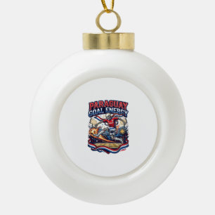 Paraguay Goal Energie Skelett Stürmer Nationen Bol Keramik Kugel-Ornament