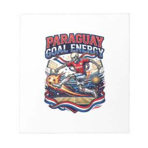 Paraguay Goal Energie Skelett Stürmer Nationen Bol Notizblock
