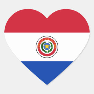 Paraguay Herz-Aufkleber