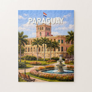 Paraguay Illustration Reise Kunst Vintage