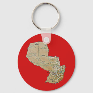Paraguay-Karten-Schlüsselanhänger Schlüsselanhänger