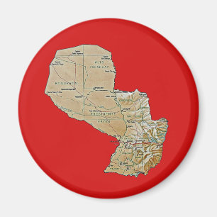 Paraguay Map Magnet