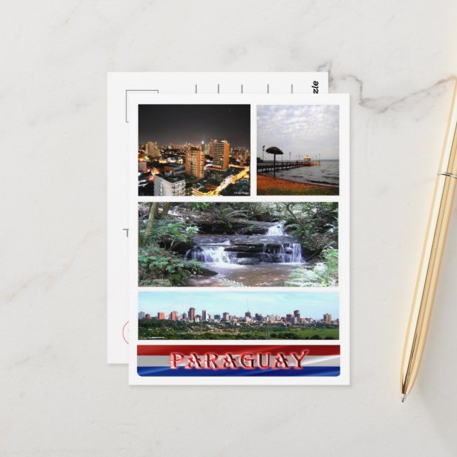 Paraguay - Mosaik - Postkarte (Vorderseite/Rückseite Beispiel)