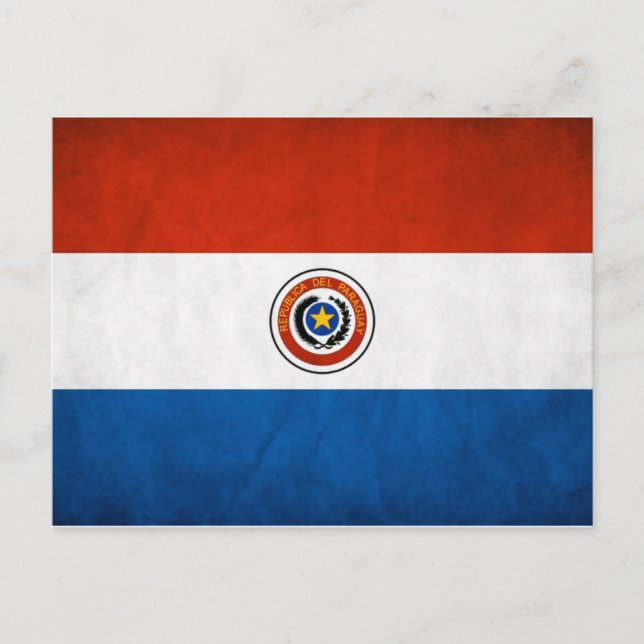 Paraguay-Nationalflagge Postkarte (Vorderseite)