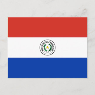 Paraguay-Nationalflagge Postkarte