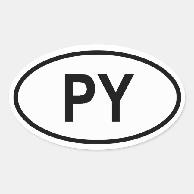 Paraguay Ovaler Aufkleber (Vorderseite)