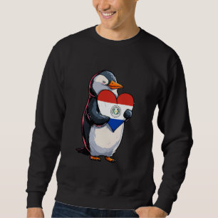 Paraguay Pinguin Herz Paraguay Stolz Paraguayanisc Sweatshirt