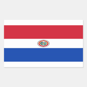 PARAGUAY RECHTECKIGER AUFKLEBER