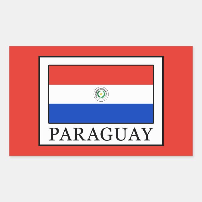 Paraguay Rechteckiger Aufkleber (Vorderseite)