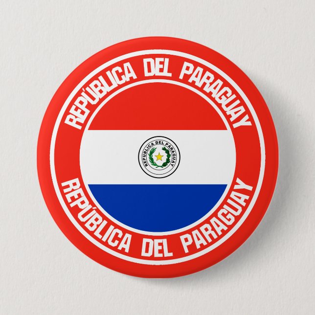 Paraguay Round Emblem Button (Vorderseite)