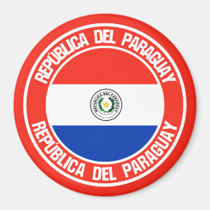 Paraguay Round Emblem Magnet