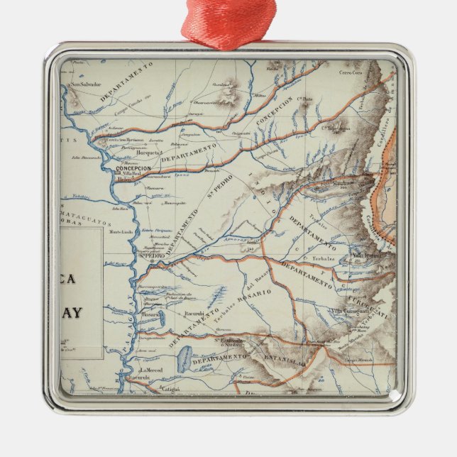 Paraguay Silbernes Ornament (Vorne)