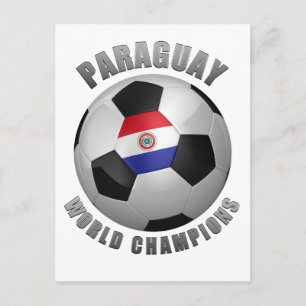 PARAGUAY SOCCER CHAMPIONS POSTKARTE