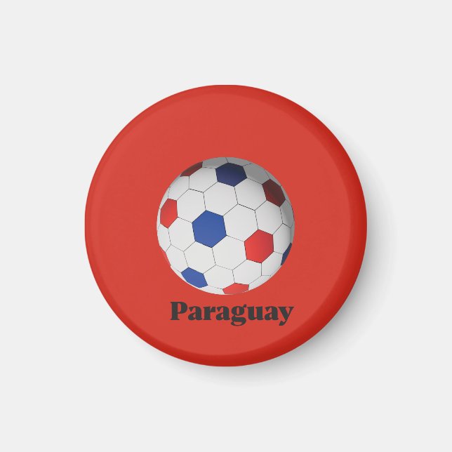 Paraguay Soccer Magnet (Vorne)