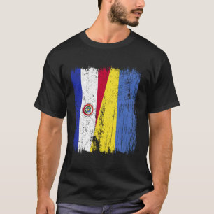 Paraguay Ukraine Halbflagge Paraguayischer Ukraini T-Shirt