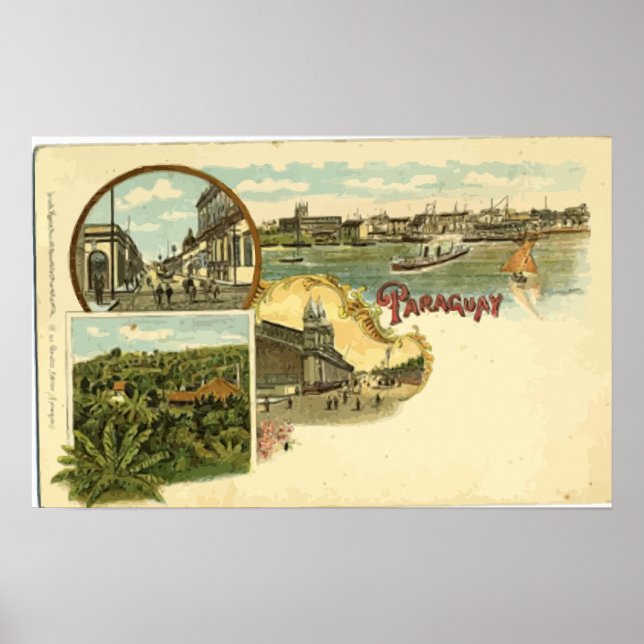Paraguay, Vintag Poster (Vorne)