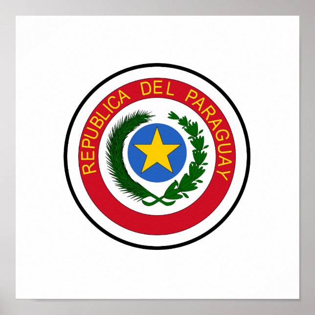 Paraguay-Wappen Poster (Vorne)