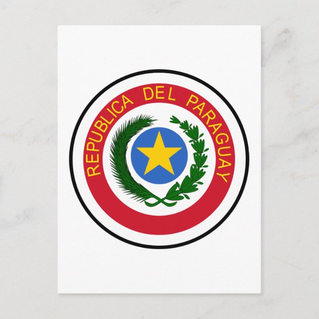 Paraguay-Wappen Postkarte (Vorderseite)