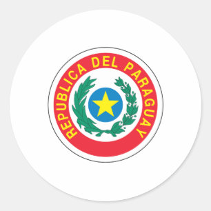 Paraguay-Wappen Runder Aufkleber