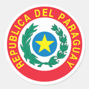 Paraguay-Wappen Runder Aufkleber