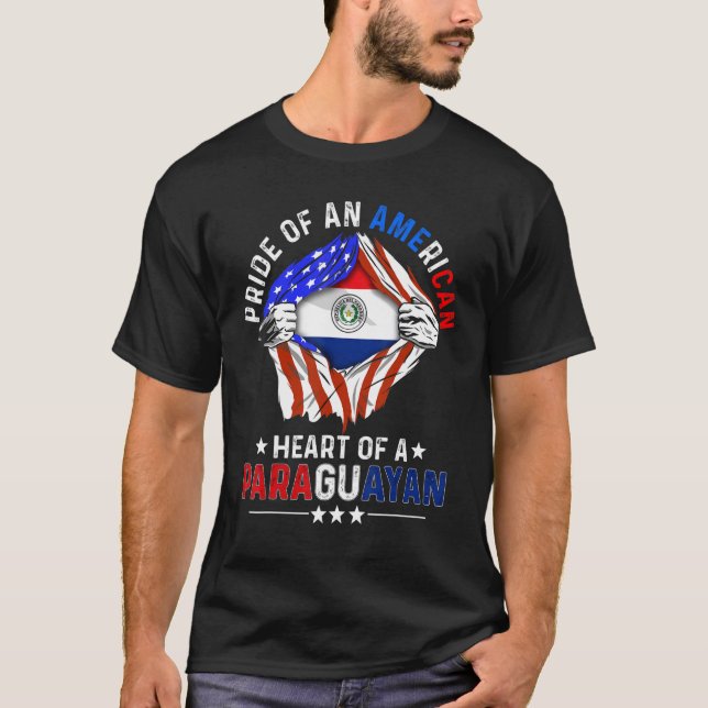 Paraguayan American America Pride Foreign Paraguay T-Shirt (Vorderseite)