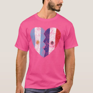 Paraguayische argentinische Flagge Herz Argentinie T-Shirt