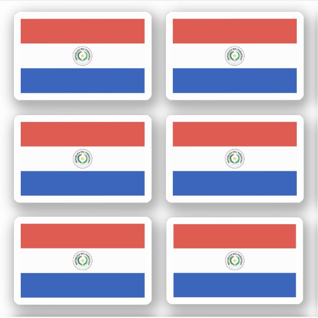 Paraguayische Flagge Aufkleber (Vorderseite)