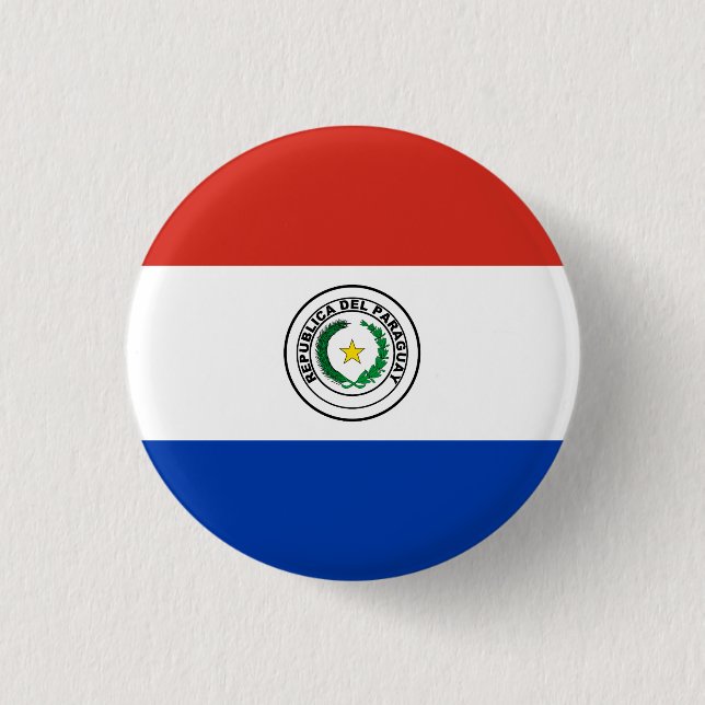 Paraguayische Flagge Button (Vorderseite)